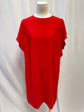 Escada Red Ruffle Sleeve Dress