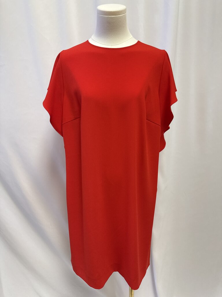 Escada Red Ruffle Sleeve Dress