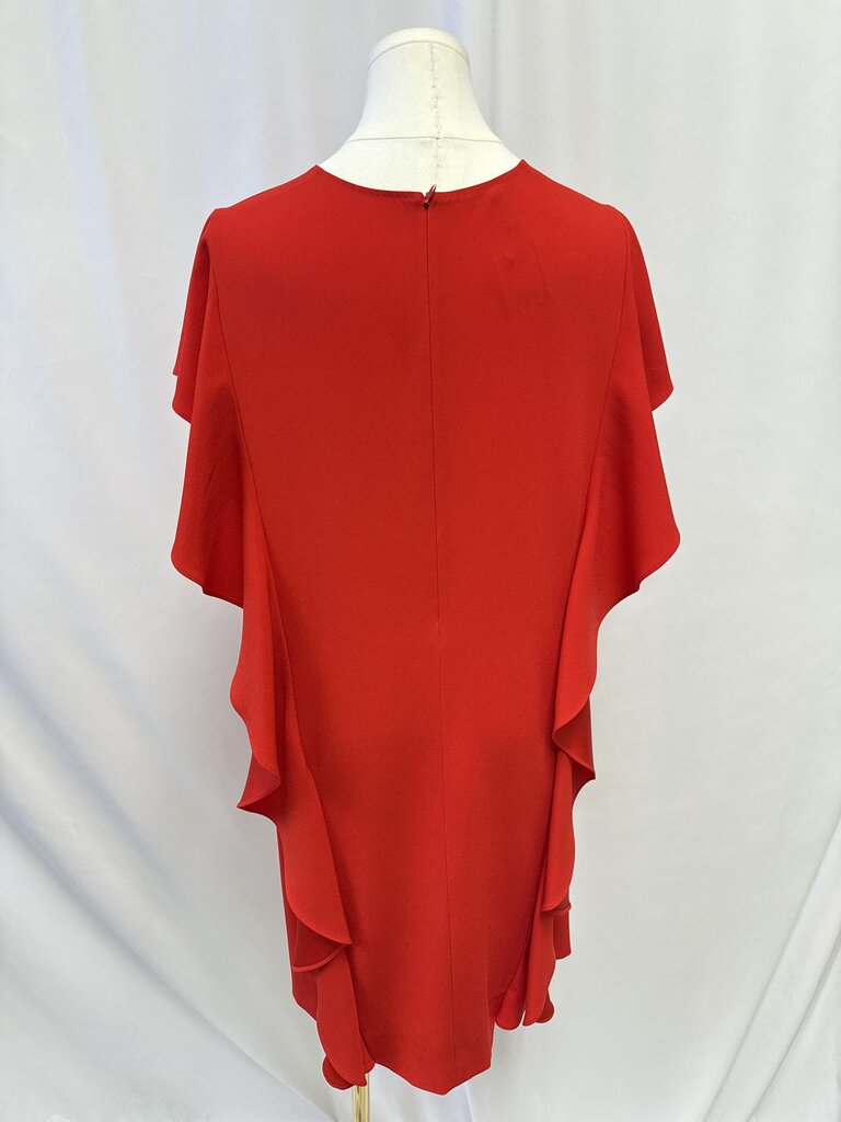 Escada Red Ruffle Sleeve Dress