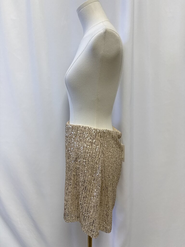 Z Supply Gold Sequin Mini Skirt NWT