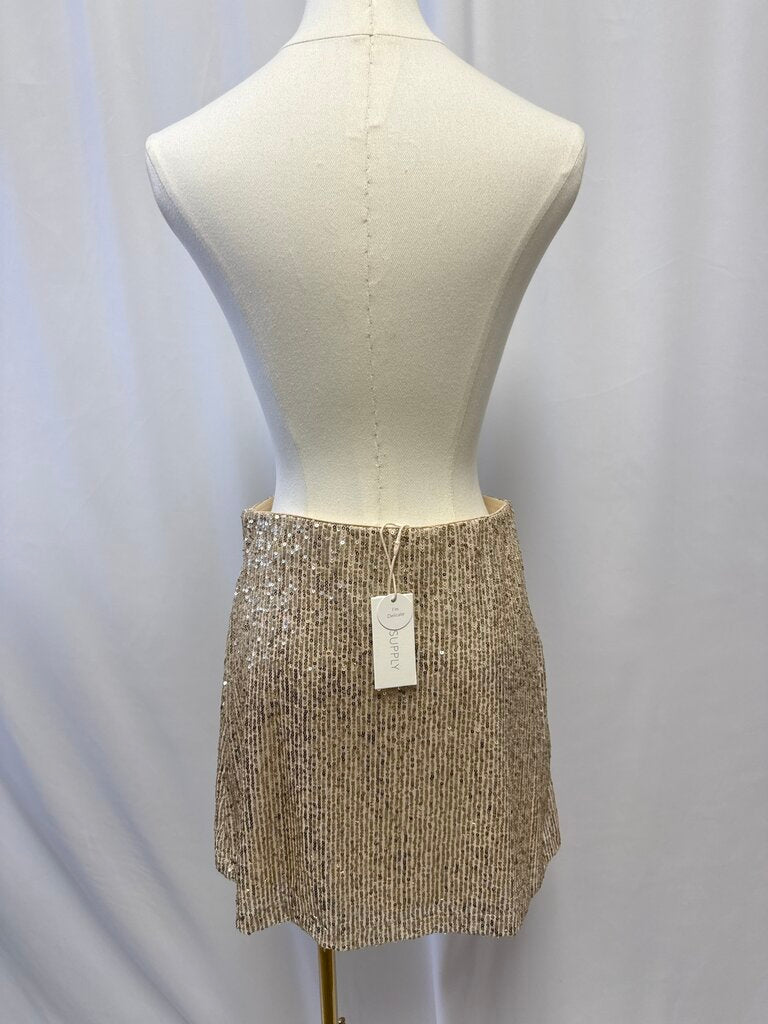 Z Supply Gold Sequin Mini Skirt NWT
