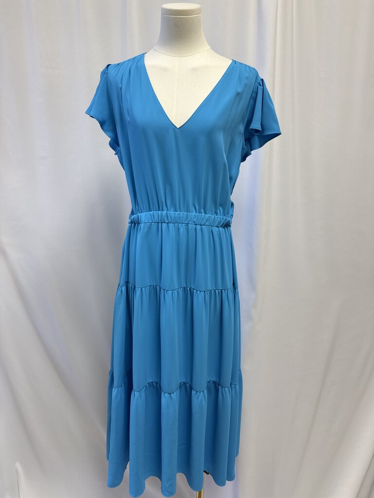 Amanda Uprichard Blue Tiered Dress NWT