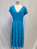 Amanda Uprichard Blue Tiered Dress NWT