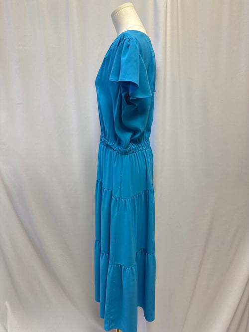 Amanda Uprichard Blue Tiered Dress NWT