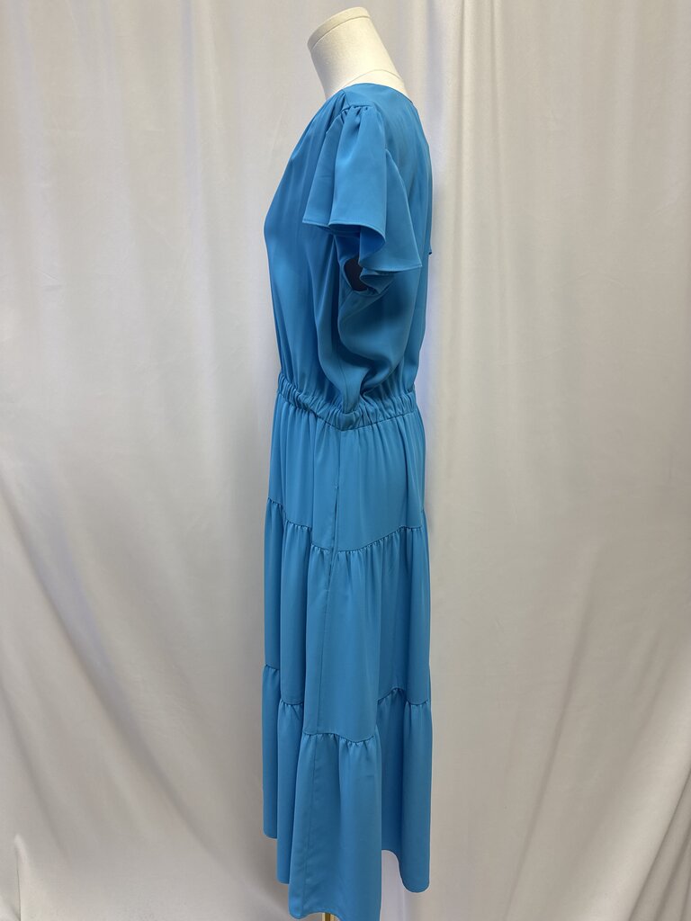 Amanda Uprichard Blue Tiered Dress NWT