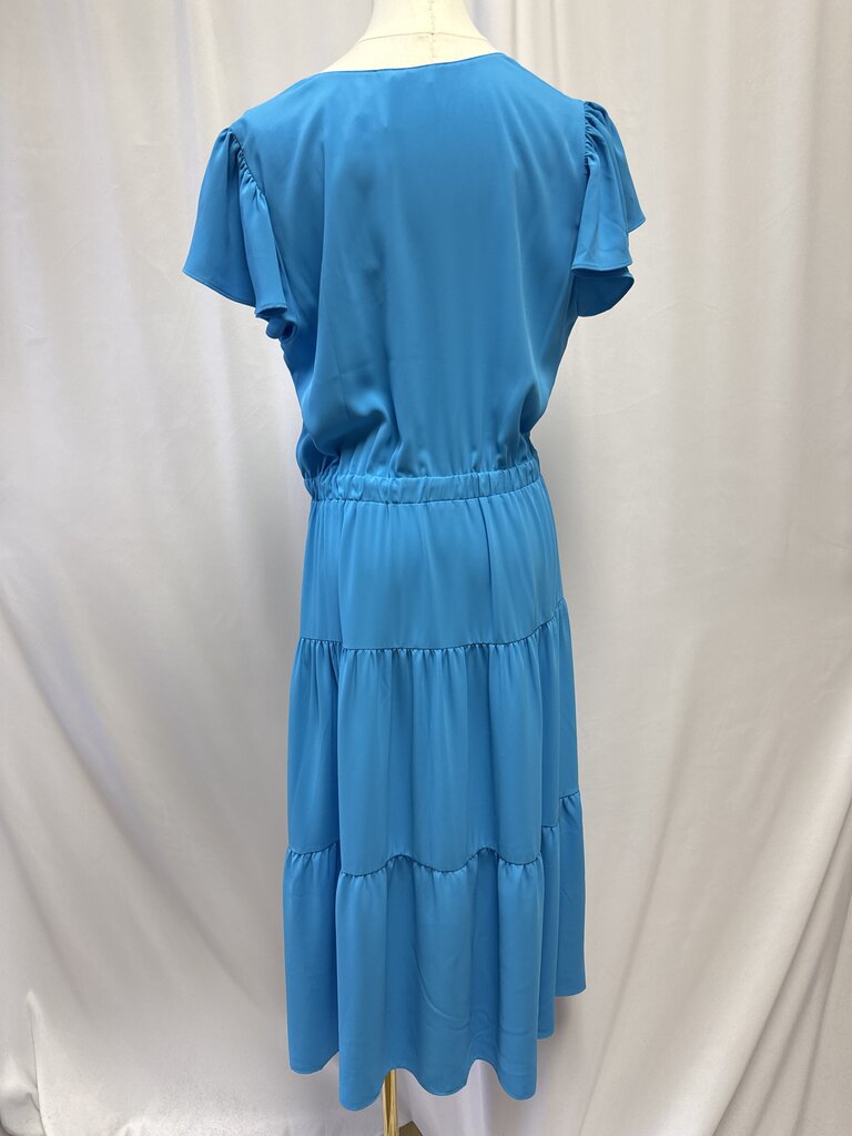 Amanda Uprichard Blue Tiered Dress NWT