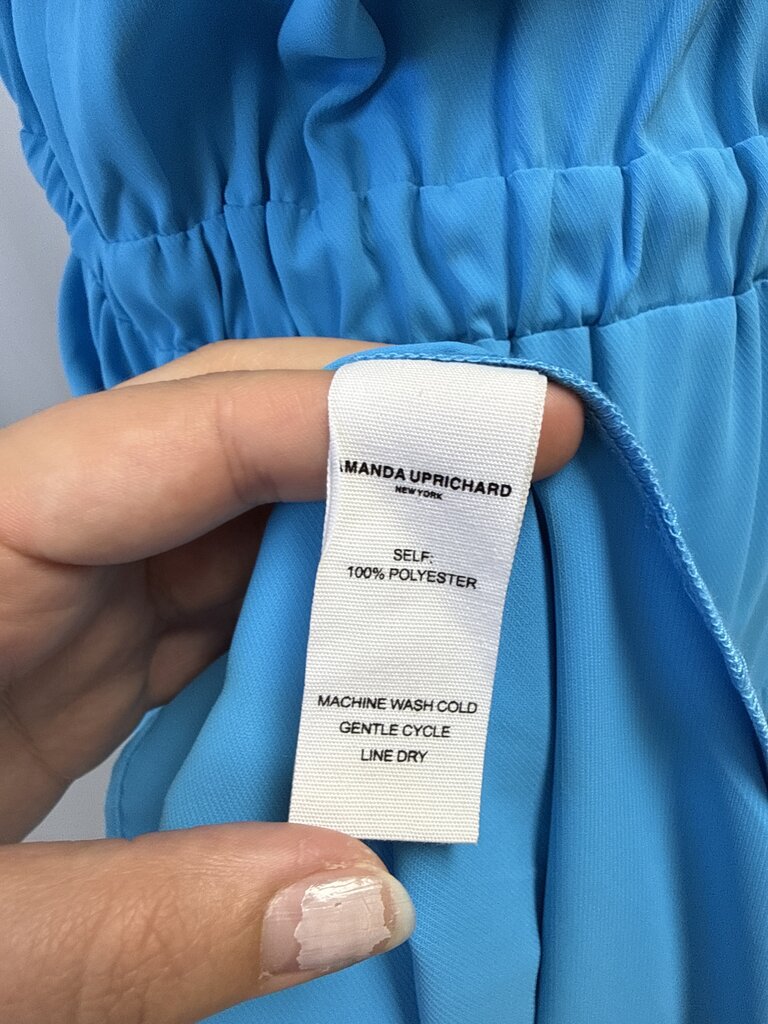 Amanda Uprichard Blue Tiered Dress NWT