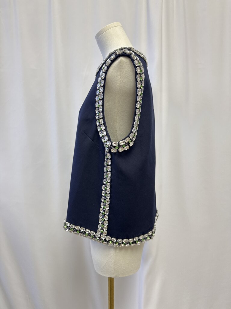 Mare Mare Navy Embelllished Top NWT