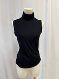 L'Agence Black Sleeveless Turtleneck Top