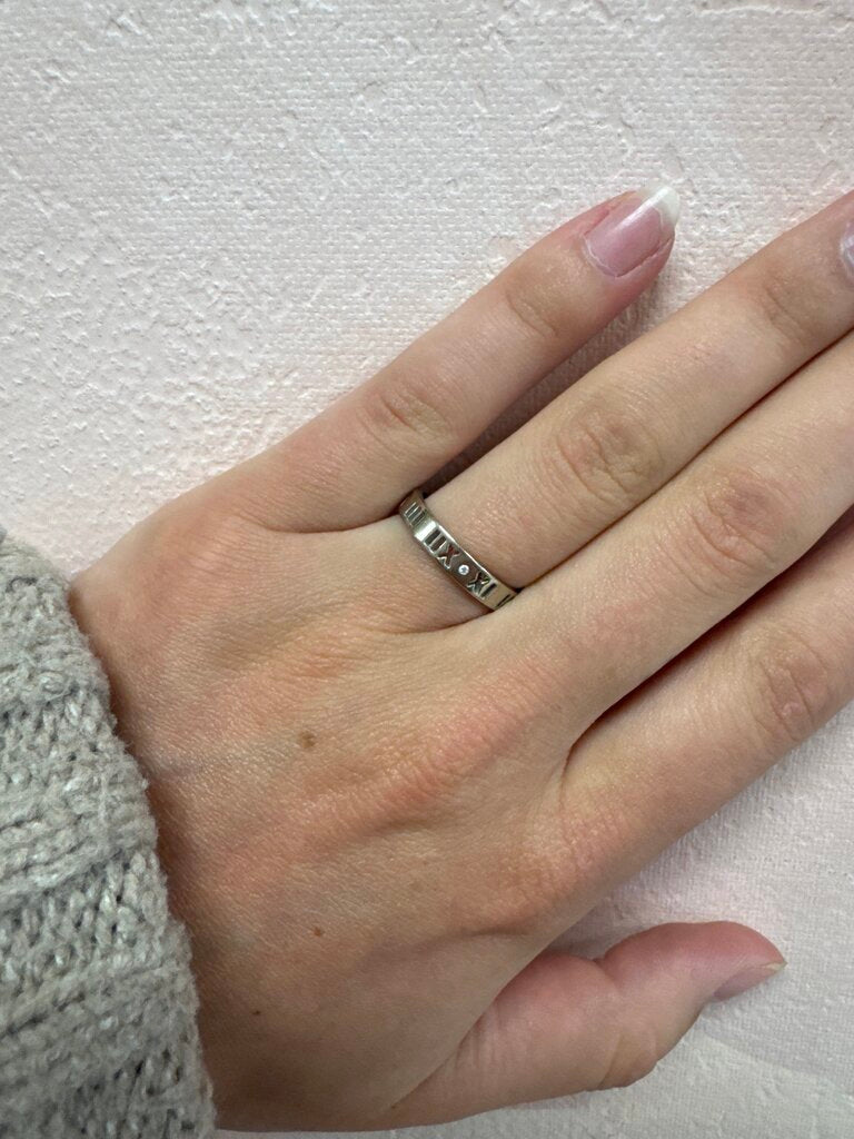 Tiffany & Co 18k White Gold Atlas Band