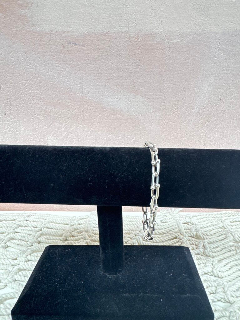 Tiffany & Co Sterling Silver HardWear Small Link Bracelet w/Dustbag (In Store $1600)