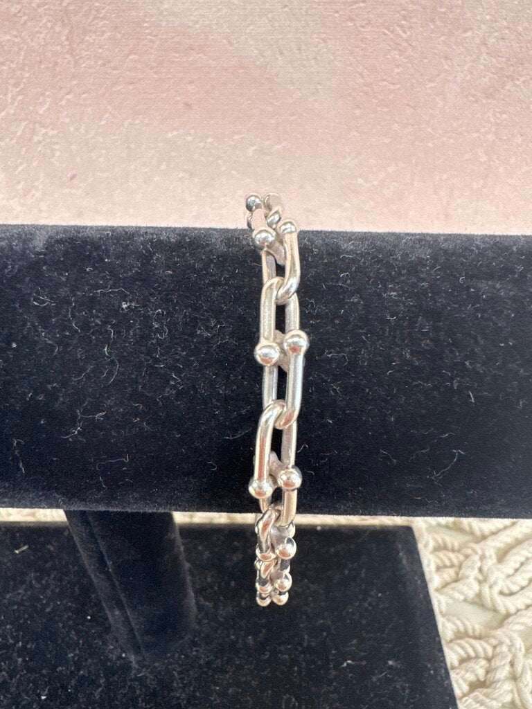 Tiffany & Co Sterling Silver HardWear Small Link Bracelet w/Dustbag (In Store $1600)