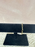 Gold Small Oval Clip Bracelet