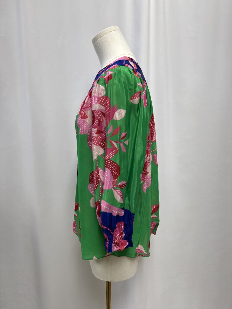 Gilner Farrar Green Floral Blouse