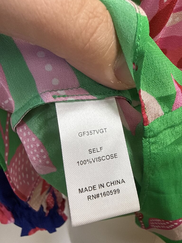 Gilner Farrar Green Floral Blouse