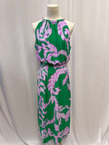 Lilly Pulitzer Green and Purple Floral Maxi Dress NWT