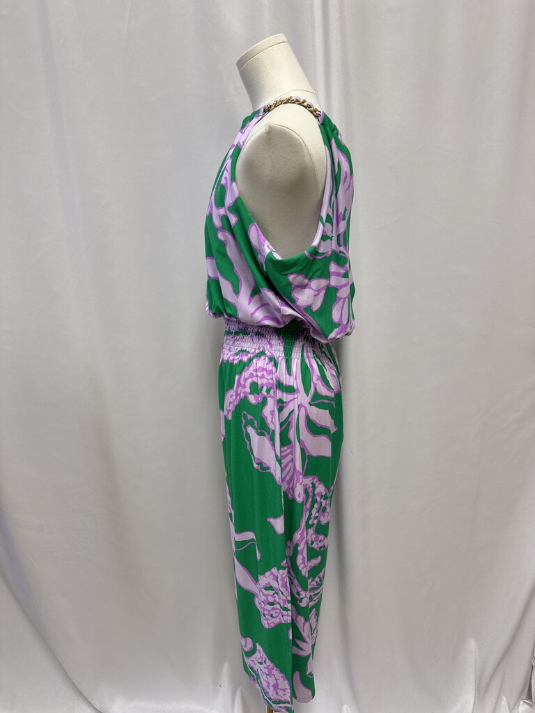 Lilly Pulitzer Green and Purple Floral Maxi Dress NWT