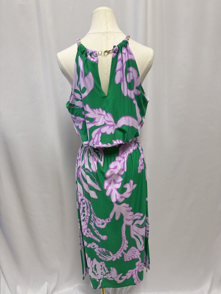 Lilly Pulitzer Green and Purple Floral Maxi Dress NWT