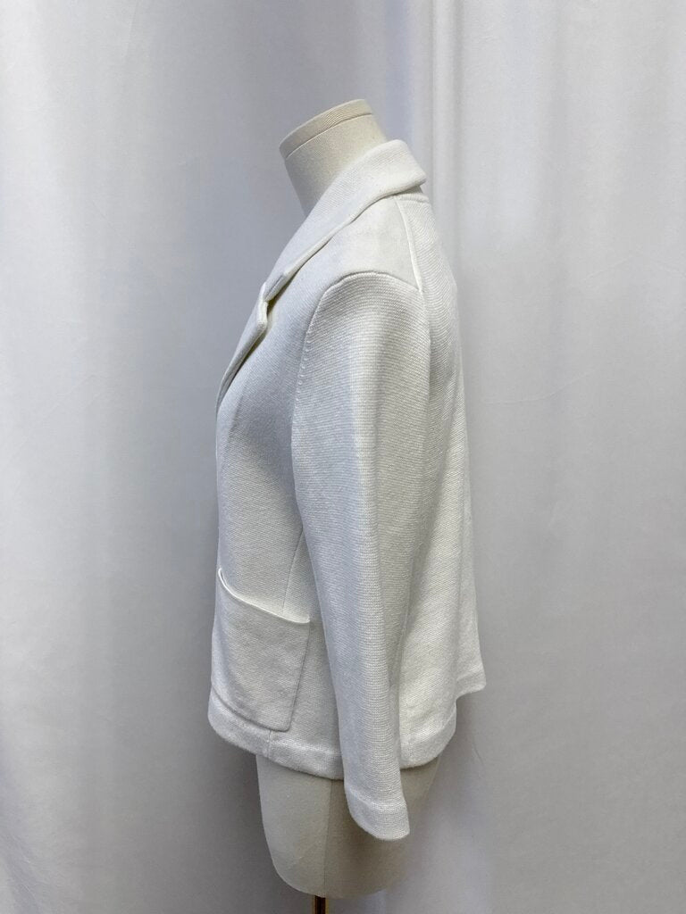 Minnie Rose White Knit Blazer