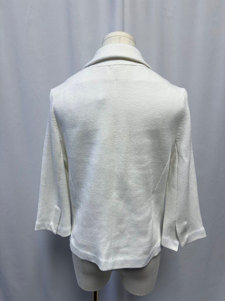 Minnie Rose White Knit Blazer