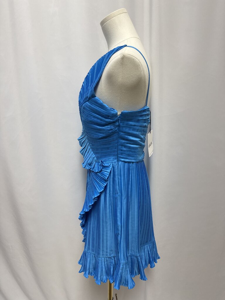 Amur Cobalt Pleated One Shoulder Dress NWT