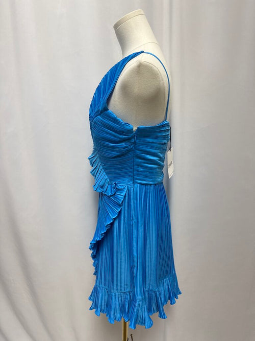 Amur Cobalt Pleated One Shoulder Dress NWT