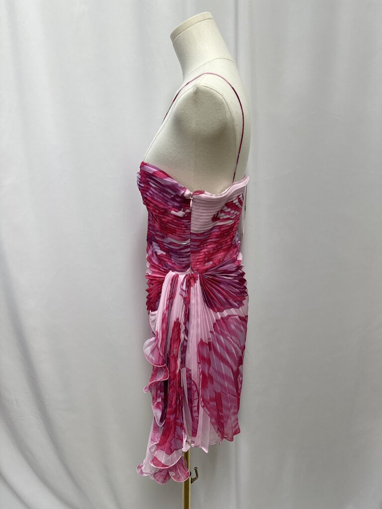 Amur Pink Pleate Strapless Dress NWT