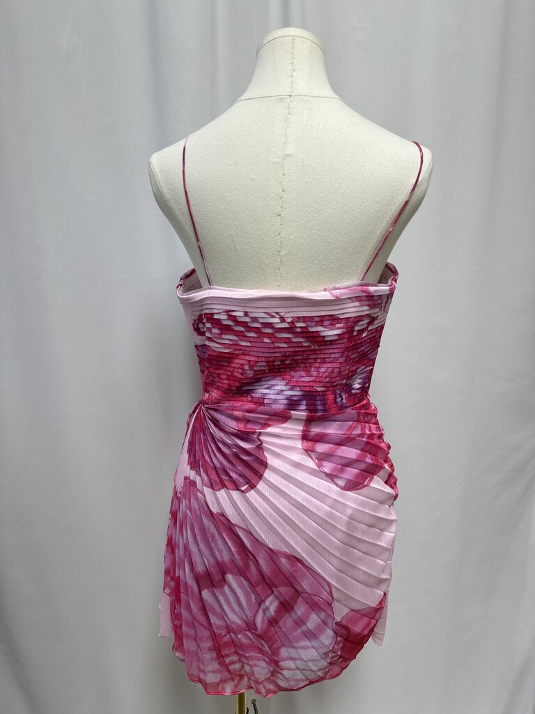 Amur Pink Pleate Strapless Dress NWT