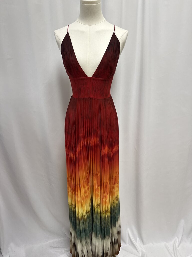alice + olvia Red Ombre Maxi Dress NWT