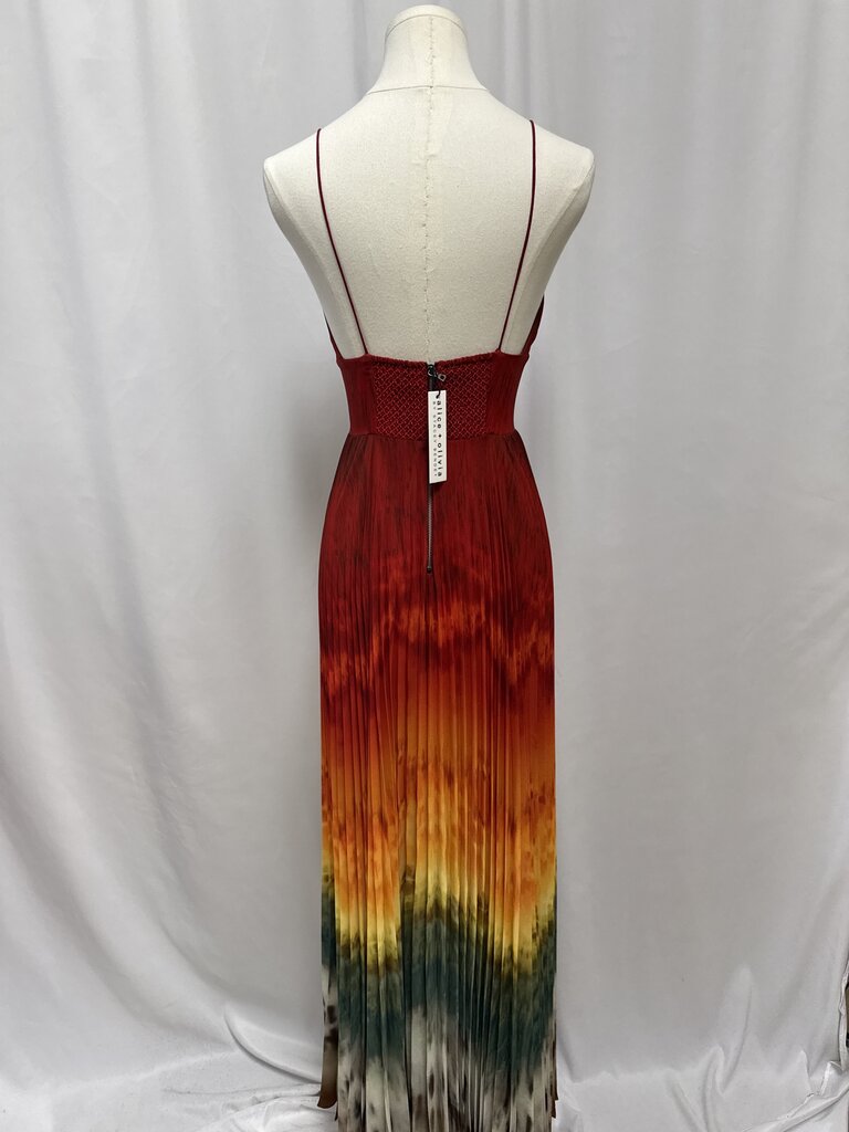 alice + olvia Red Ombre Maxi Dress NWT
