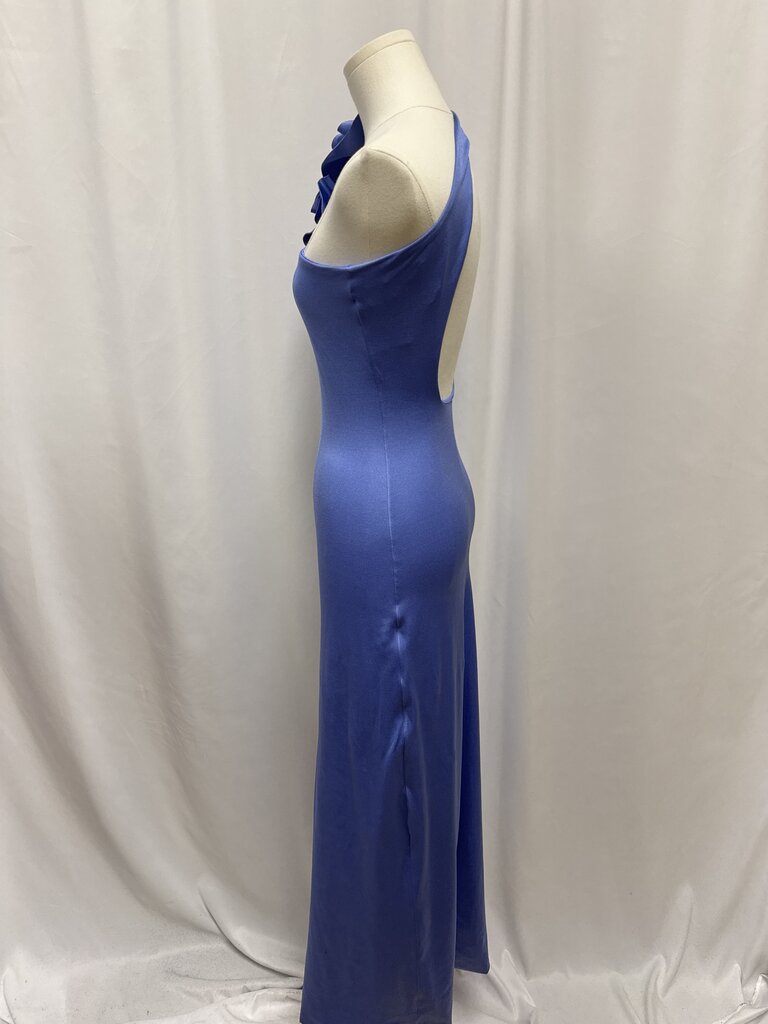 Maygel Cornoel Periwinkle One Shoulder Maxi Dress