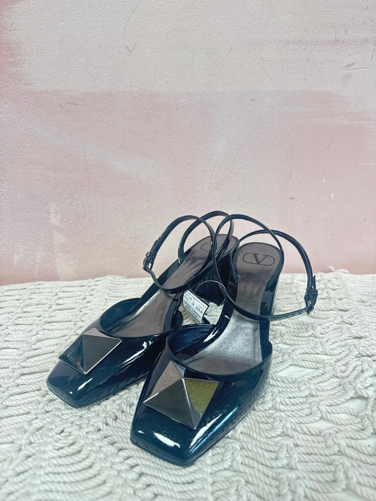 Valentino Black Rockstud Sandal