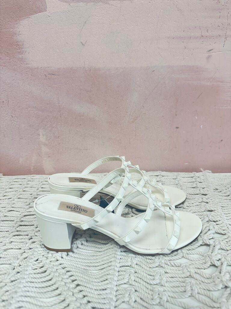 Valentino White Rockstud Sandal