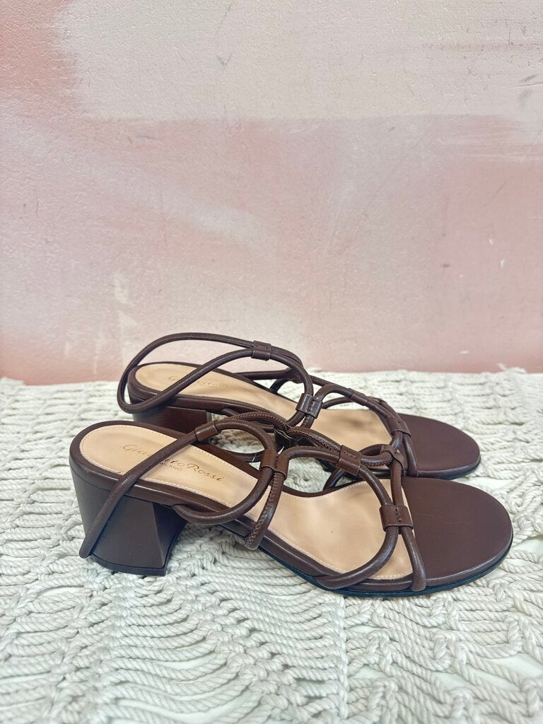 Gianvito Rossi Brown Leather Strappy Sandal
