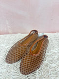 Staud Brown Mesh Flat