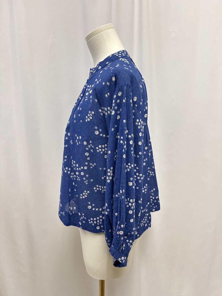 Apiece Apart Blue Floral Blouse