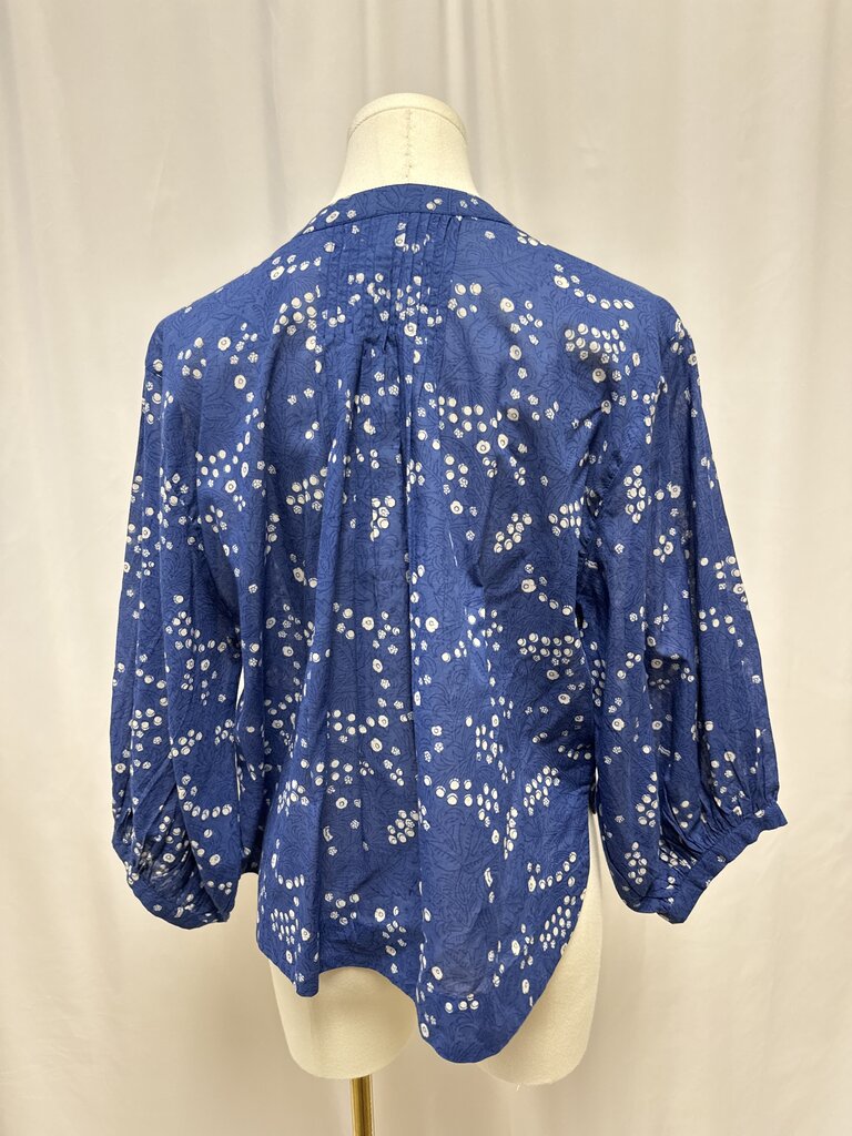 Apiece Apart Blue Floral Blouse