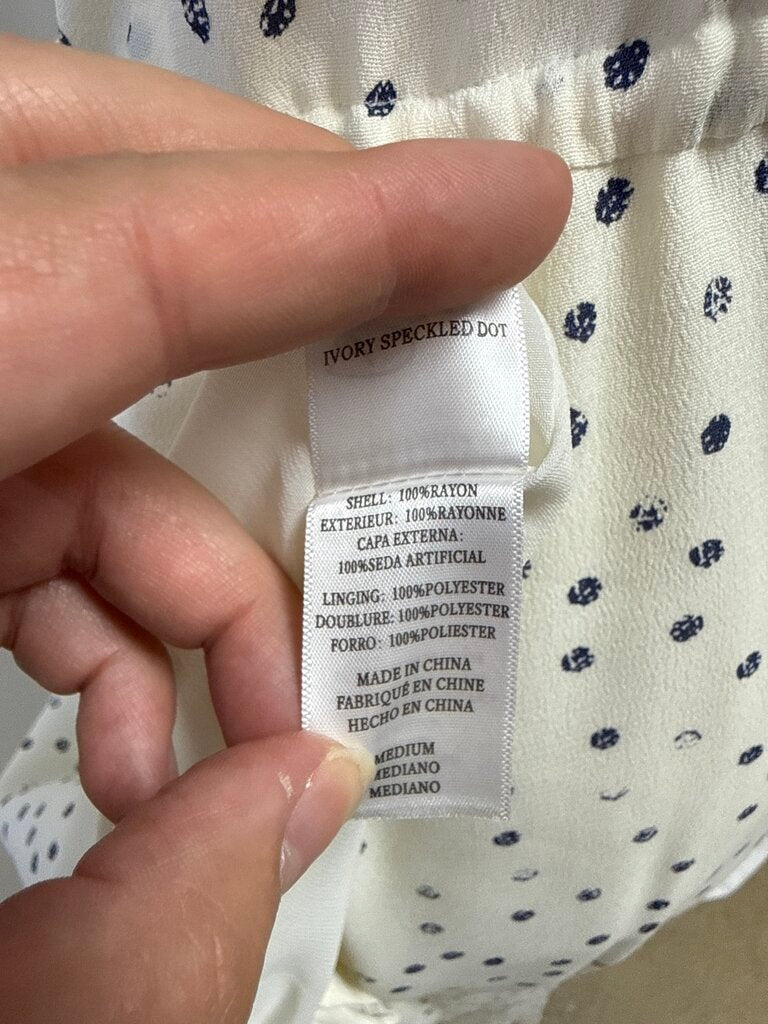 Rails Ivory Blue Dot Maxi Dress NWT