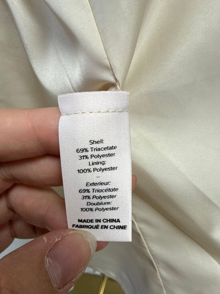 Cinq a Sept Tan and Ivory Floral Applique Blazer NWT