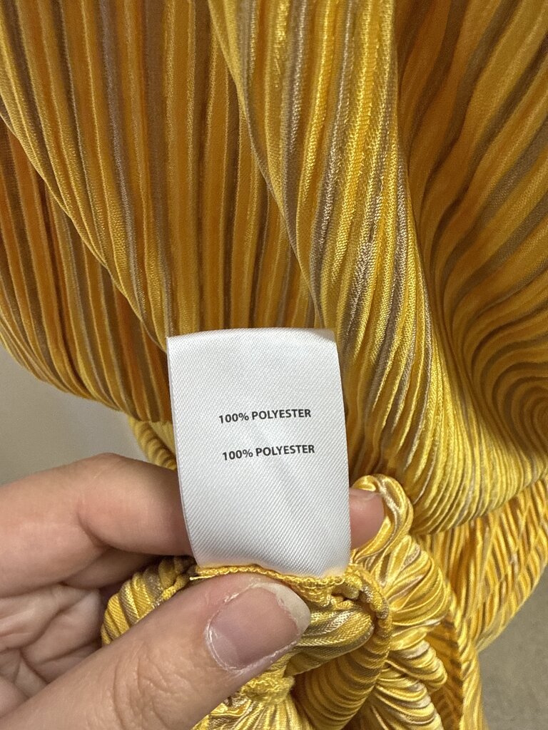 Ramy Brook Yellow Pleated One Shoulder Dress NWT