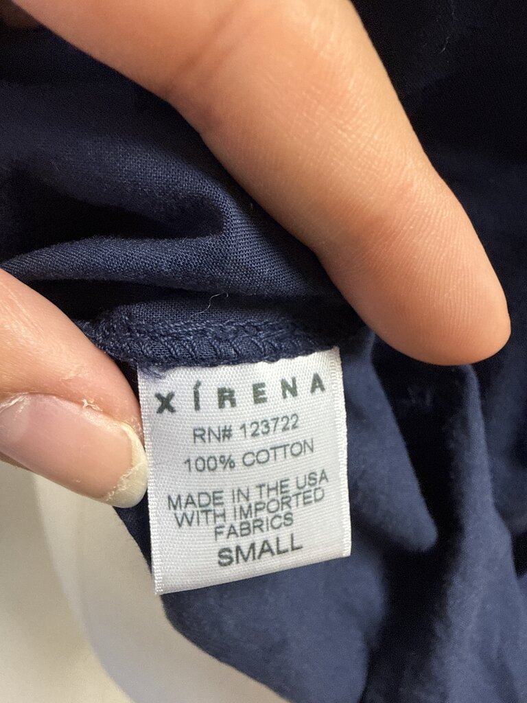 Xirena Blue Sleeveless Furffle Top