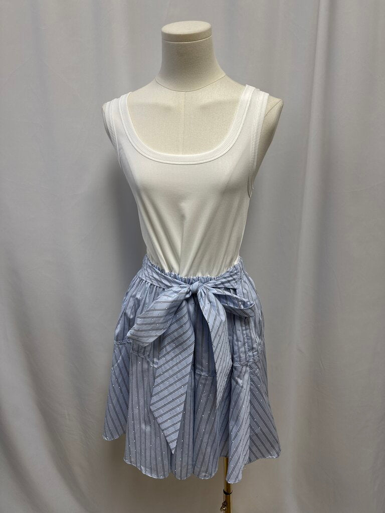 Ramy Brook White and Blue Striped Tank Dress NWT Cleveland Consignment Shoppe Ramy Brook White and Blue Striped Tank Dress NWT Cleveland Consignment Shoppe