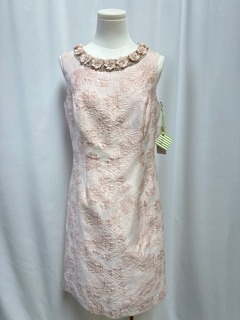 Teri Jon Pink Brocade Sheath Dress