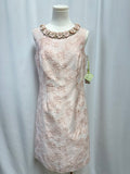 Teri Jon Pink Brocade Sheath Dress