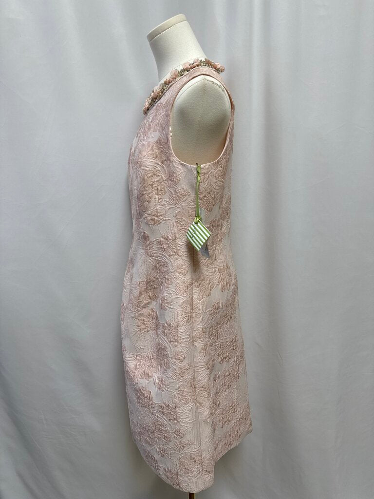 Teri Jon Pink Brocade Sheath Dress
