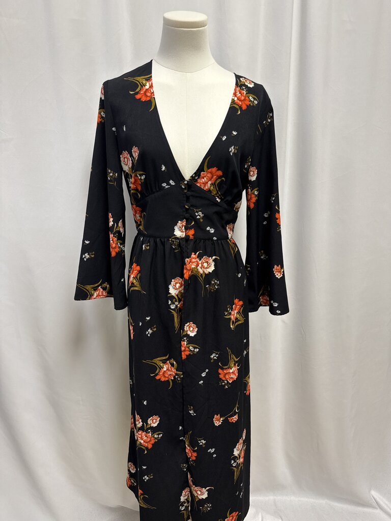 Moon River Black Floral Dress