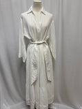Me + Em White Gauze Belted Dress