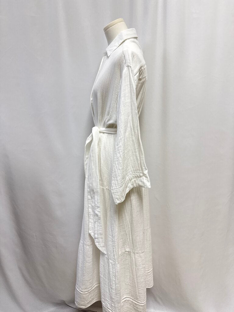 Me + Em White Gauze Belted Dress