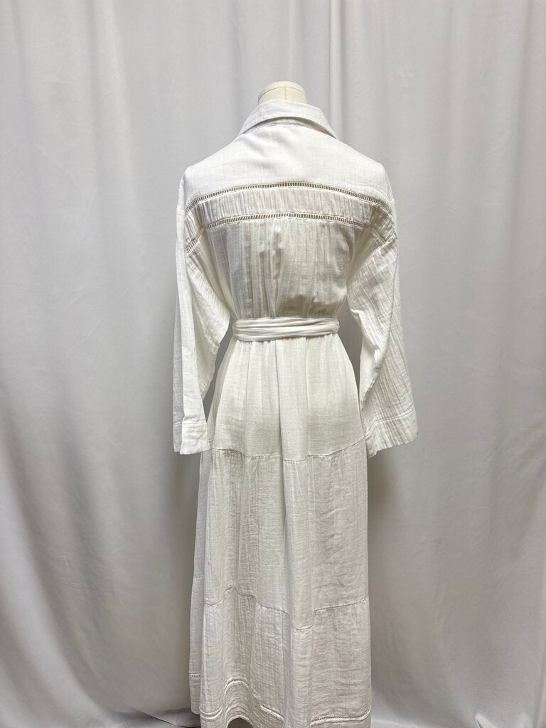 Me + Em White Gauze Belted Dress