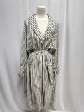 Loewe Taupe Striped Belted Trench Coat